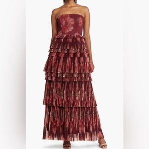 Hutch - Nalina Tiered Strapless Maxi Dress - Size 6